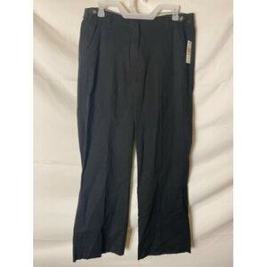 NAUTICA NEW NWT BLACK PANTS WOMENS SIZE 12 STRETCH RAW HEM FLAW